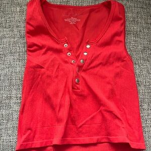 Suzette collection red size m/l tank top. Looks a bit darker in person.